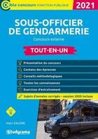 Couverture du livre « Sous-officier de gendarmerie ; concours externe - tout-en-un (édition 2021) » de Marc Dalens aux éditions Studyrama