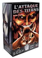 Couverture du livre « L'attaque des titans : coffret Tomes 31 à 34 » de Hajime Isayama aux éditions Pika