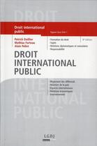 Couverture du livre « Droit international public (8e édition) » de Daillier P. F M. aux éditions Lgdj