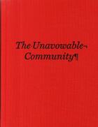 Couverture du livre « The unavowable community » de Valentin Roma aux éditions Actar