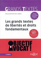 Couverture du livre « Les grands textes de libertés et droits fondamentaux » de David Soldini aux éditions Dalloz