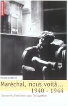 Couverture du livre « Maréchal, nous voilà... » de Maria Carrier aux éditions Autrement