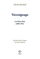 Couverture du livre « Témoignage : les Etats-Unis (1885-1915) » de Charles Reznikoff aux éditions P.o.l