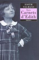 Couverture du livre « Les carnets d edith » de Edith Velmans aux éditions Phebus