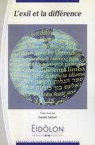 Couverture du livre « Eidôlon ; l'exil et la différence » de Daniele Sabbah aux éditions Pu De Bordeaux
