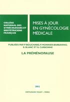 Couverture du livre « La pre-menopause » de Carbonne aux éditions Cngof