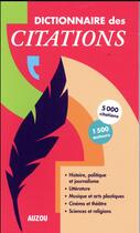Couverture du livre « Dictionnaire des citations poche » de Laureen Bouyssou aux éditions Auzou