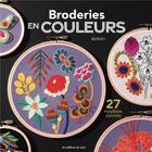 Couverture du livre « Broderies en couleurs : 27 modèles colorés » de Miriki aux éditions De Saxe