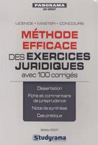 Couverture du livre « Méthode efficace des exercices juridiques » de Mathieu Diruit aux éditions Studyrama