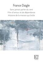 Couverture du livre « Sans jamais parler du vent, film d'amour et de dependance » de France Daigle aux éditions Prise De Parole