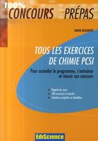 Couverture du livre « Tous les exercices ; chimie pcsi » de Simon Beaumont aux éditions Ediscience