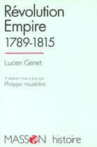 Couverture du livre « Revolution-Empire » de Lucien Genet aux éditions Elsevier-masson