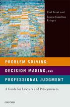 Couverture du livre « Problem Solving, Decision Making, and Professional Judgment: A Guide f » de Krieger Linda Hamilton aux éditions Oxford University Press Usa