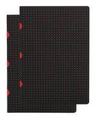 Couverture du livre « Cahier circulo noir sur rouge / noir sur rouge a5 non-ligné » de  aux éditions Paper Oh