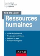 Couverture du livre « Aide-mémoire : ressources humaines » de Emmanuel Baudoin et Caroline Diard et Sylvie Berthet aux éditions Dunod
