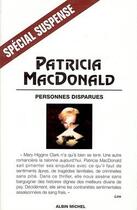 Couverture du livre « Personnes disparues » de Patricia Macdonald aux éditions Albin Michel