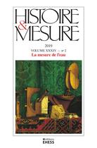 Couverture du livre « Histoire & mesure 34/2 - la mesure de l'eau » de  aux éditions Ehess