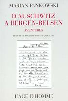 Couverture du livre « D'Auschwitz A Bergen-Belsen » de Pankowski Marian aux éditions L'age D'homme