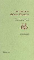 Couverture du livre « Quatrains » de Omar Khayyam aux éditions Ivrea