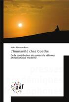 Couverture du livre « L'humanite chez goethe » de Boua Ahiba Alphonse aux éditions Presses Academiques Francophones