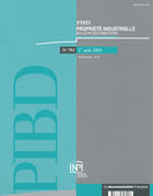 Couverture du livre « PIBD T.791 ; TEXTES OFFICIELS , DOCTRINE , JURISPRUDENCE » de Institut National De La Propriete Industrielle (Inpi) aux éditions Documentation Francaise