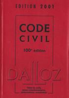 Couverture du livre « Code civil 2001 » de  aux éditions Dalloz
