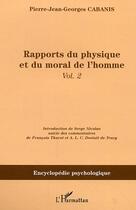 Couverture du livre « Rapports du physique et du moral de l'homme » de Serge Nicolas aux éditions Editions L'harmattan