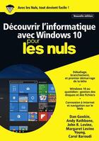 Couverture du livre « Découvrir l'informatique avec Windows 10 pour les nuls (édition 2017) » de  aux éditions First Interactive