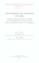 Couverture du livre « L intendance du dauphne tome 35 » de Favier R/Bonnin aux éditions Cths Edition