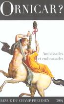 Couverture du livre « AMBASSADES ET EMBRASSADES » de Miller Jacques-Alain aux éditions Navarin