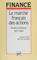 Couverture du livre « Marché français actions » de Jacq et Hamon aux éditions Puf