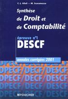 Couverture du livre « Annales 2001 Descf ; Droit Comptabilite » de M Scaramuzza et C-J Allali aux éditions Foucher