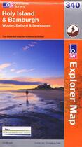 Couverture du livre « **holy island & bamburgh » de  aux éditions Ordnance Survey