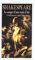 Couverture du livre « Songe d'une nuit d'ete - a midsummer night's dream (le) » de William Shakespeare aux éditions Flammarion