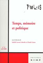 Couverture du livre « Tumultes n 14 temps memoire et politique » de  aux éditions Kime