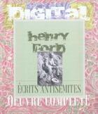 Couverture du livre « Écrits antisémites : oeuvre complète » de Henry Ford aux éditions Bes Editions