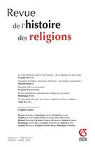 Couverture du livre « Revue de l'histoire des religions - n 1/2020 varia » de  aux éditions Armand Colin