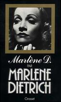 Couverture du livre « Marlene d. » de Marlene Dietrich aux éditions Grasset Et Fasquelle