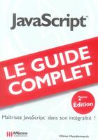 Couverture du livre « Javascript » de Olivier Hondermarck aux éditions Micro Application
