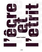 Couverture du livre « L'êcre et l'étrit » de Hubert Haddad aux éditions Nouvelles Editions Place