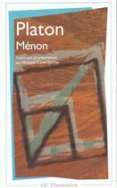 Couverture du livre « Ménon » de Platon aux éditions Flammarion