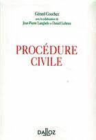 Couverture du livre « Procédure civile » de Couchez-G+Langlade-J aux éditions Dalloz