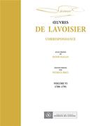 Couverture du livre « Correspondance, v.VI (1789-1891) » de Patrice Bret et Andre Lavoisier aux éditions Hermann