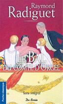 Couverture du livre « Le bal du comte d'Orgel » de Raymond Radiguet aux éditions De Boree