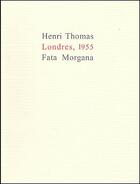 Couverture du livre « Londres,1955 » de Thomas/Helenon aux éditions Fata Morgana