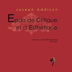 Couverture du livre « Essais de critique et d'esthétique » de Joseph Addison aux éditions Pu De Pau