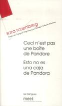 Couverture du livre « Ceci n'est pas une boîte de Pandore » de Sara Rosenberg aux éditions Verdier