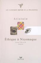 Couverture du livre « Ethique A Nicomaque » de Aristote aux éditions Hatier