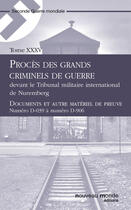 Couverture du livre « Le Procès de Nuremberg, Tome 35 » de  aux éditions Nouveau Monde