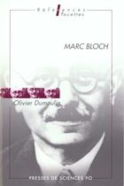 Couverture du livre « Marc Bloch » de Olivier Dumoulin aux éditions Presses De Sciences Po
